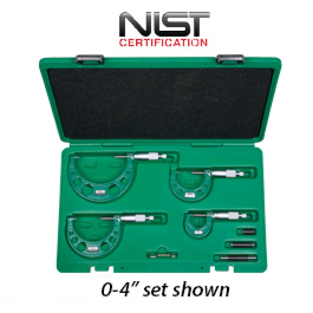 OUTSIDE MICROMETER SET 3PCS 0-3IN RES 0.0001IN