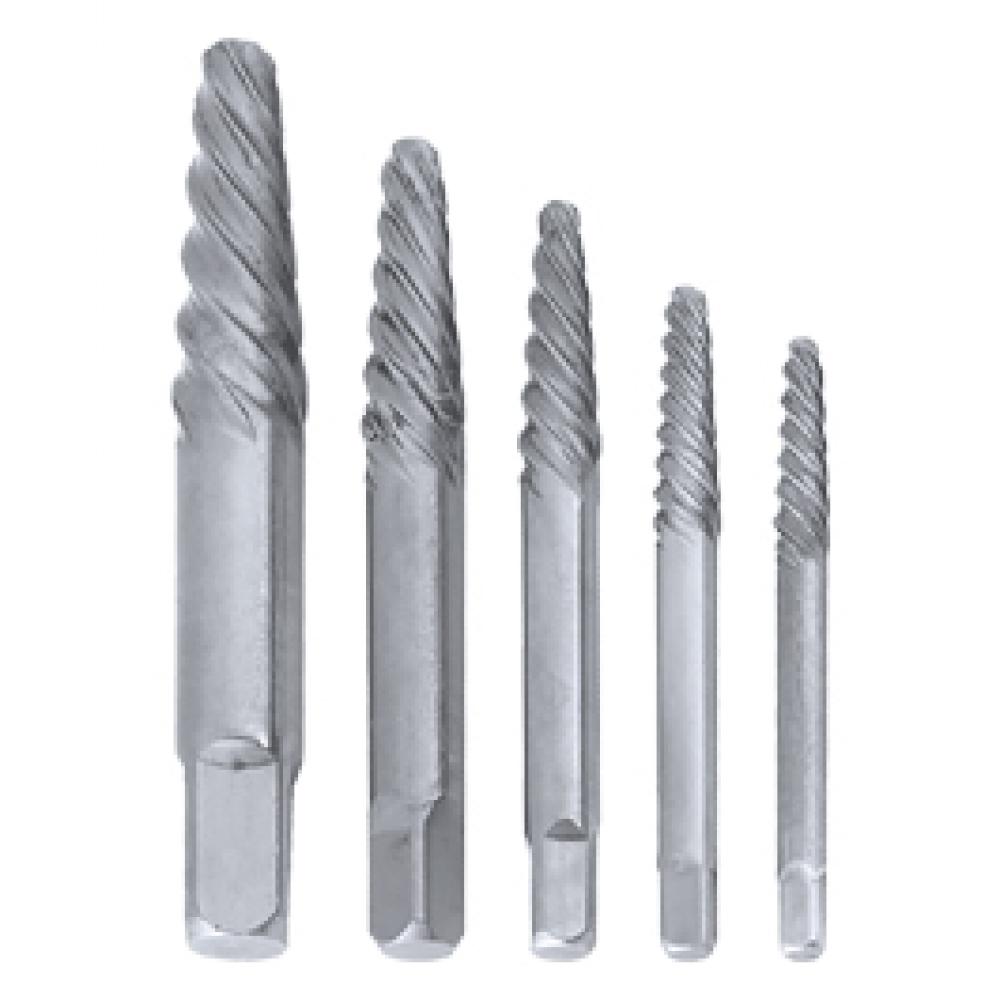 5PC SCREW EXTRACTOR SET HELICAL FLUTE