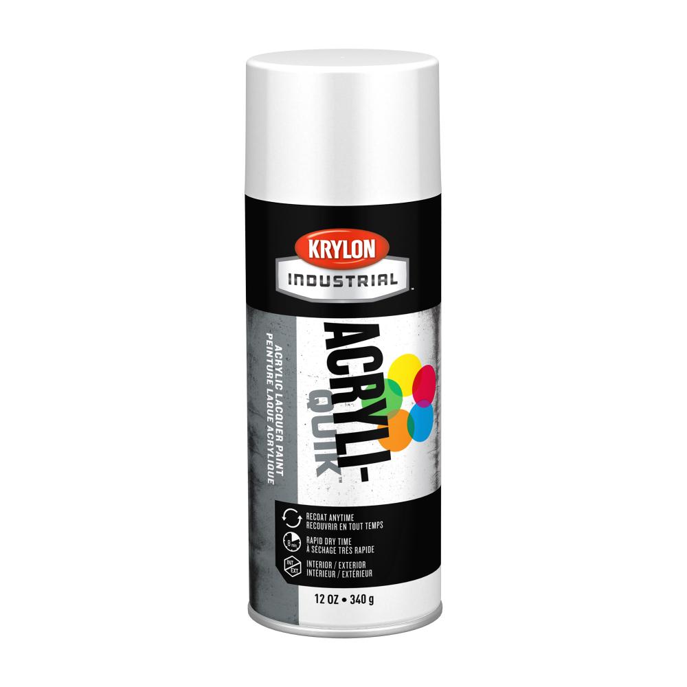 Krylon Industrial Acryli-Quik, Gloss White, 12 oz.