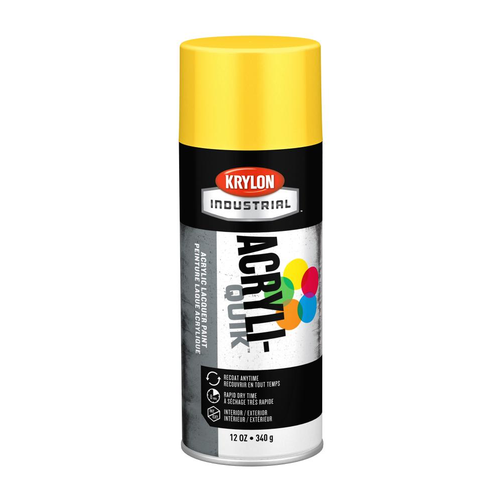 Krylon Industrial Acryli-Quik, Gloss, Sun Yellow, 12 oz.