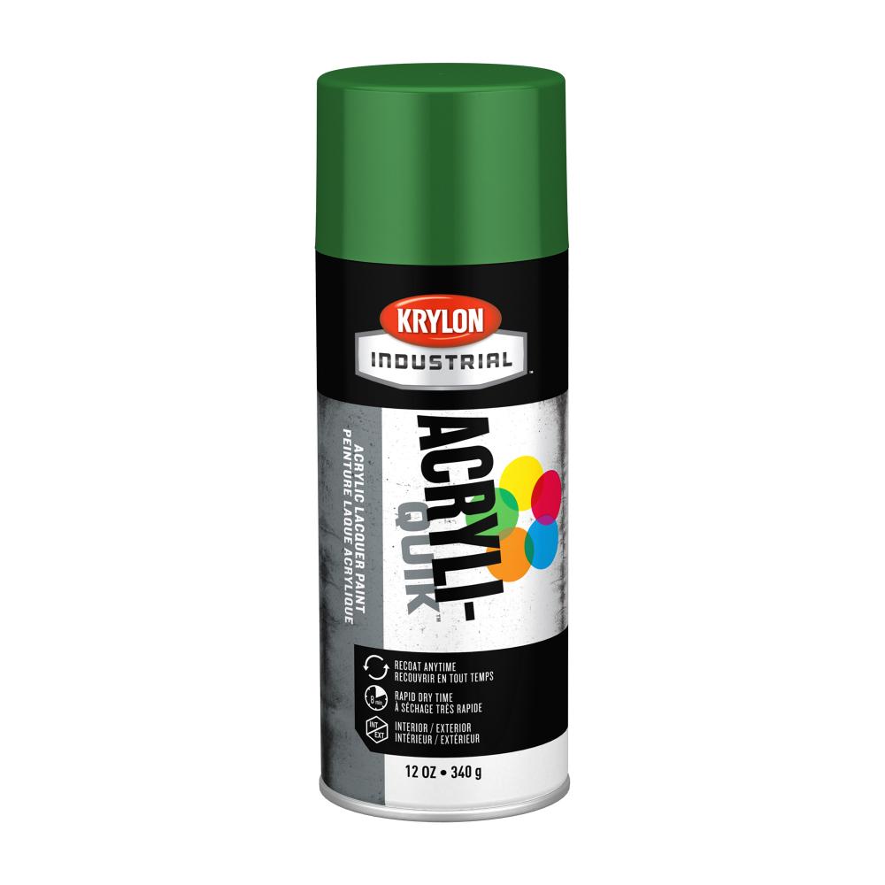 Krylon Industrial Acryli-Quik, Gloss, Emerald Green, 12 oz.