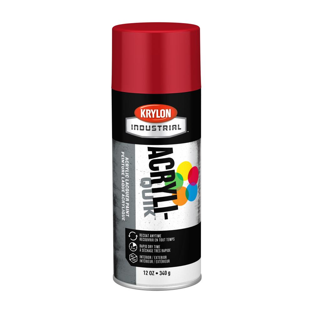 Krylon Industrial Acryli-Quik, Gloss, Banner Red, 12 oz.