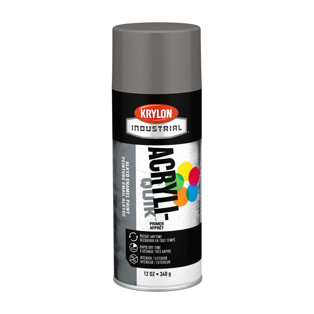 Krylon Industrial Acryli-Quik, Gray Primer, 12 oz.