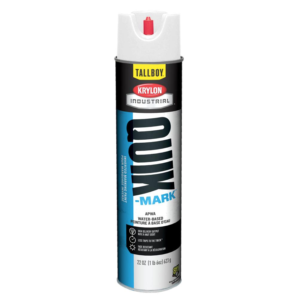 Krylon® Industrial Quik-Tap TallBoy Water-Based Marking Paint, APWA Briilliant W