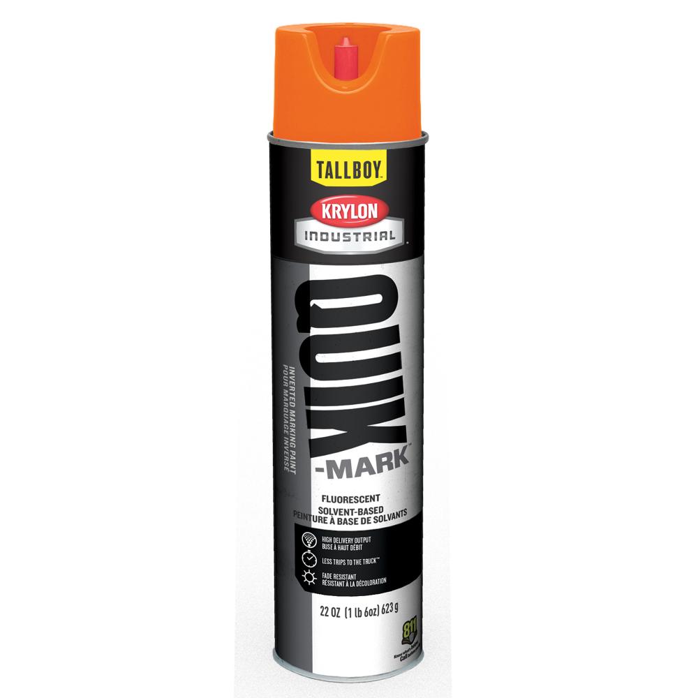 Krylon® Industrial Quik-Mark TallBoy Solvent-Based Inverted Marking Paint, Fluor