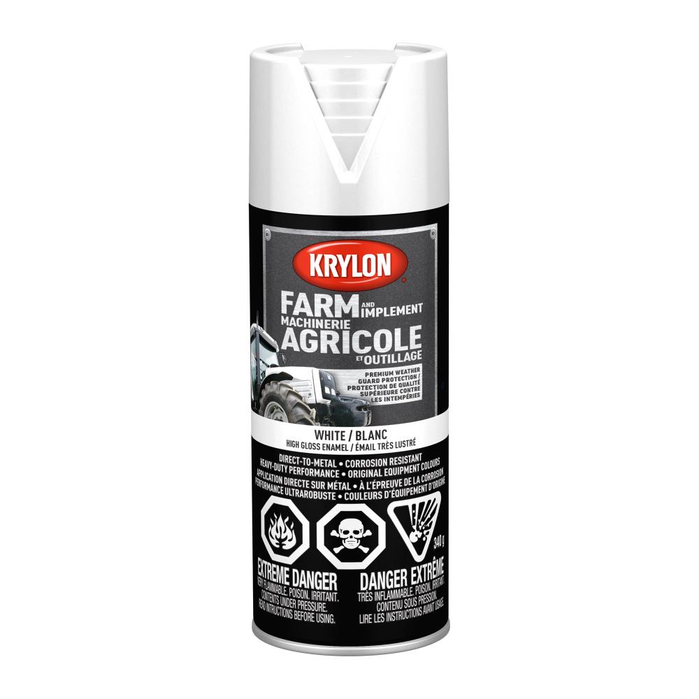 Krylon® Farm & Implement Spray Paint, Gloss, White, 340 g