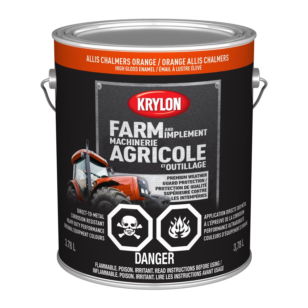 Krylon® Farm & Implement Paint Brush On, High Gloss, Allis Chalmers Orange,  3.7