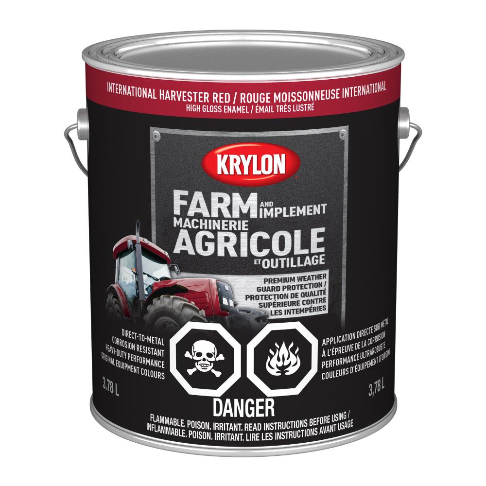 Krylon® Farm & Implement Paint Brush On, High Gloss, International Harvester Red