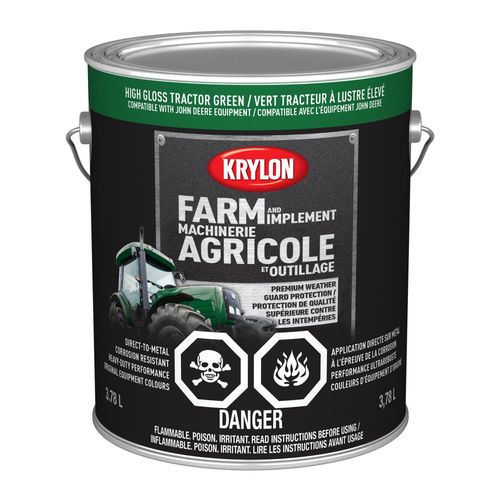 Krylon® Farm & Implement Paint Brush On, High Gloss, John Deere Green, 3.78 L