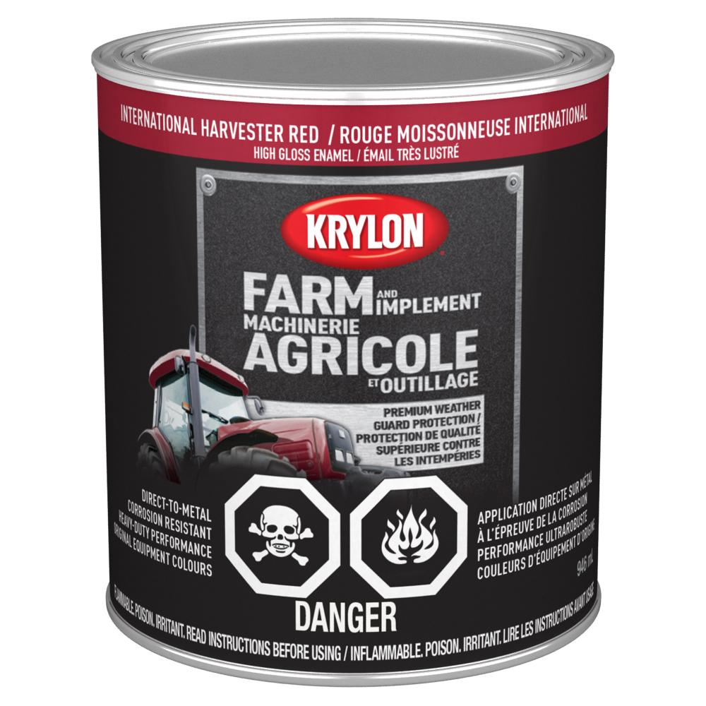 Krylon® Farm & Implement Paint Brush On, High Gloss, International Harvester Red