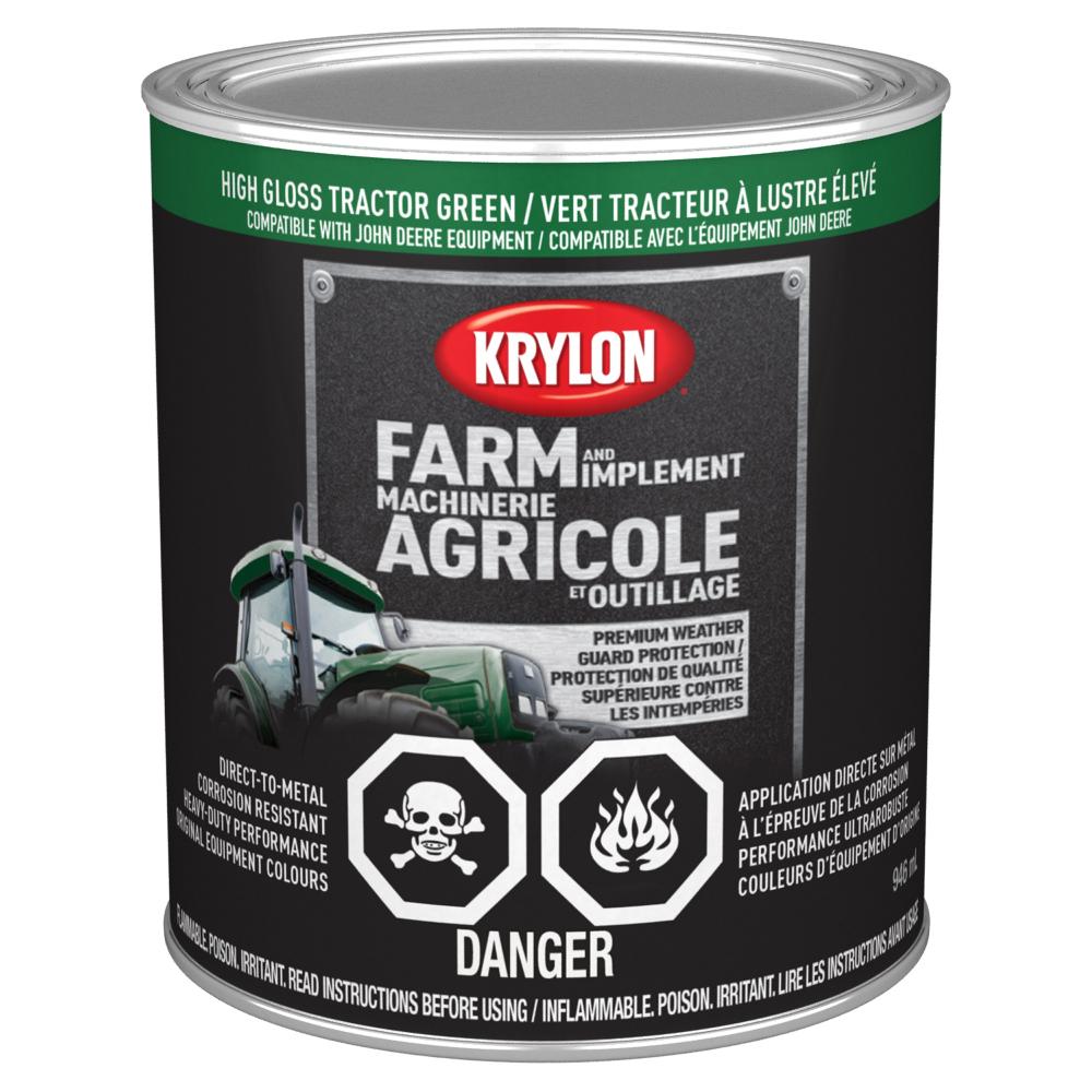 Krylon® Farm & Implement Paint Brush On, High Gloss, John Deere Green, 946 mL