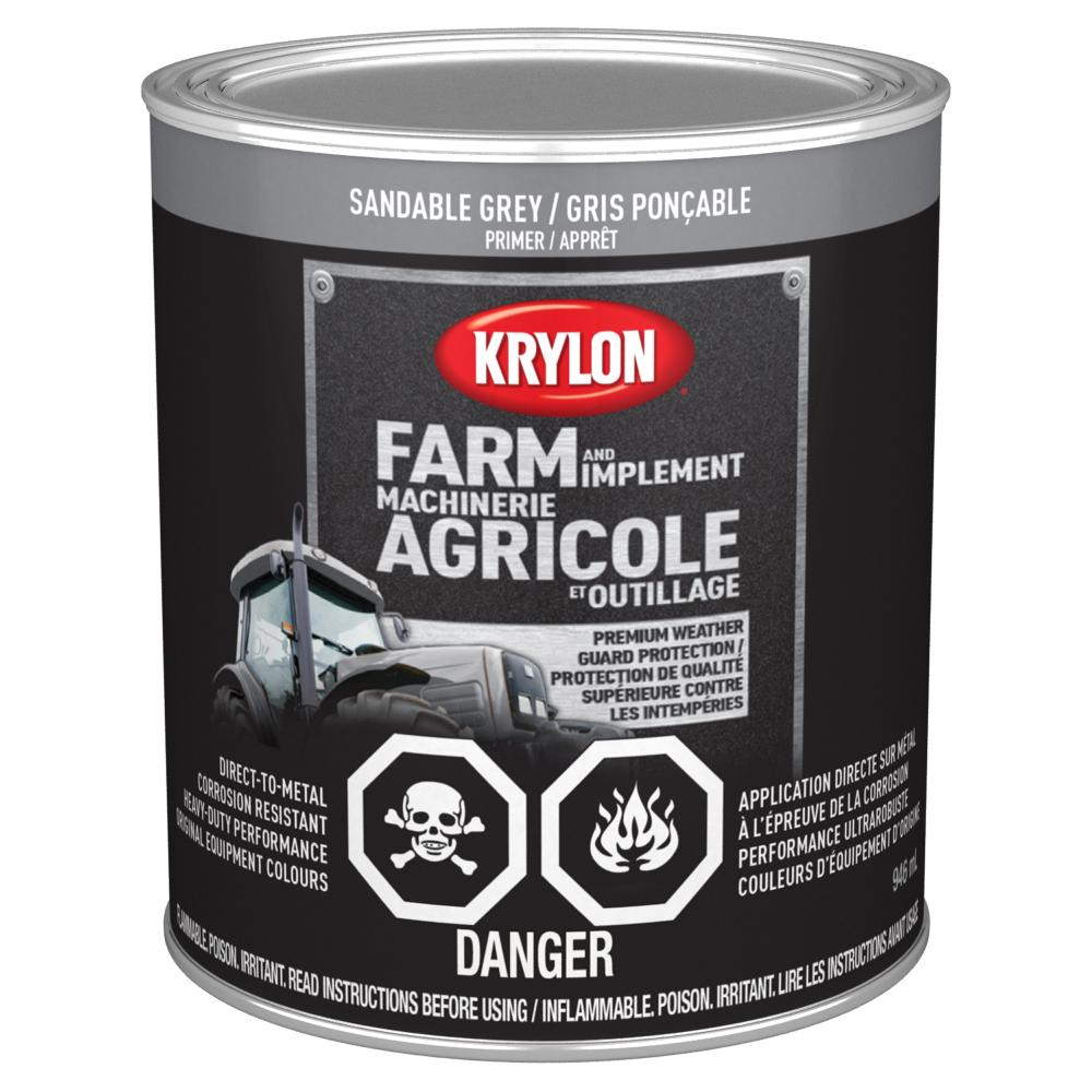 Krylon® Farm & Implement Brush On Primer, Sandable Gray, 946 mL