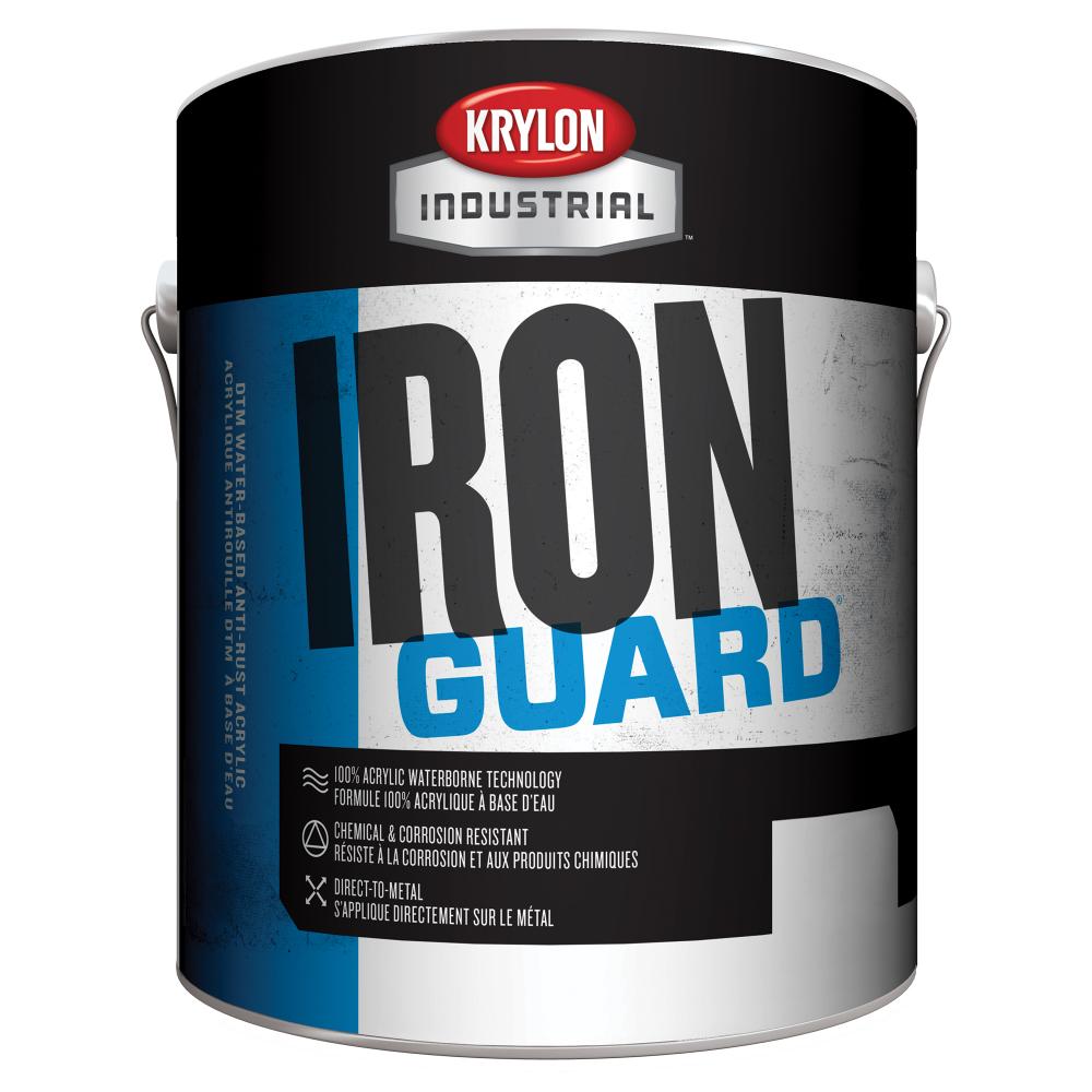 Krylon Industrial Iron Guard Water-Based Acrylic Enamel, Flat, Red Primer, 1 Gallon