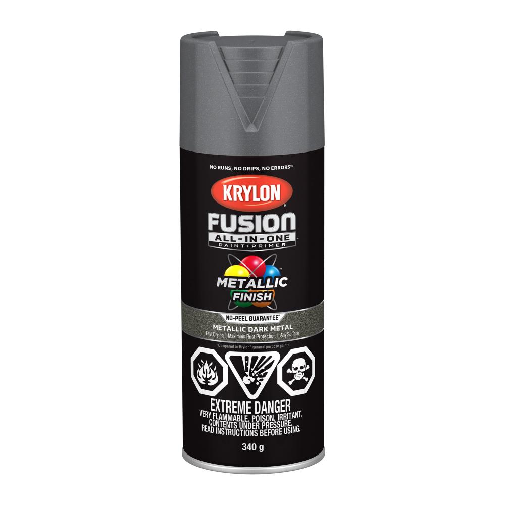 Krylon® Fusion All-In-One™ Metallic, Dark Metal, 340 g