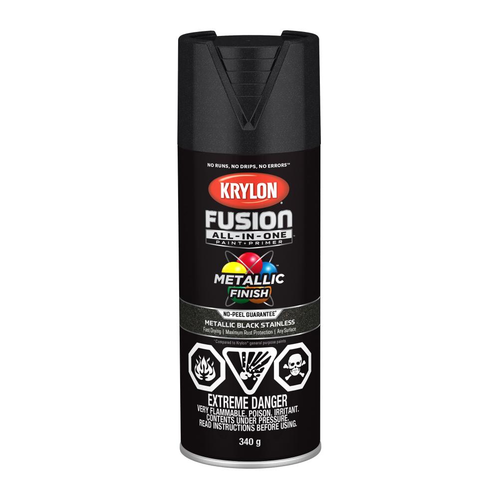 Krylon® Fusion All-In-One™ Metallic, Black Stainless, 340 g