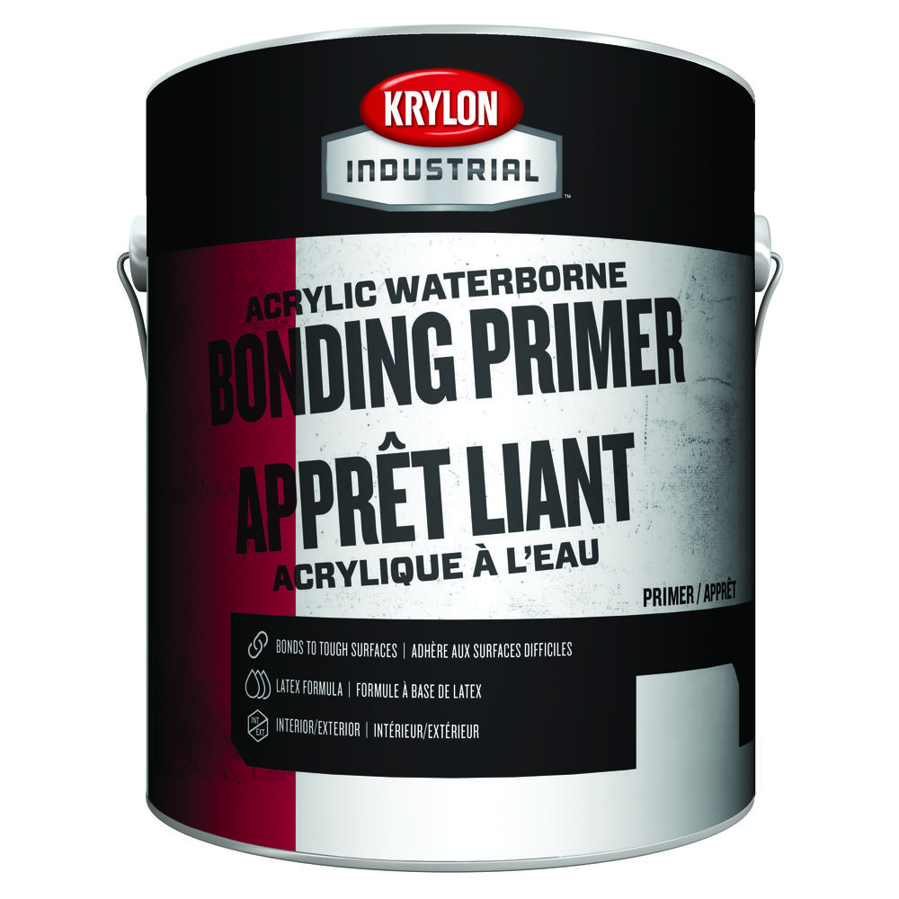 Krylon Industrial Acrylic Waterborne Bonding Primer, White, Gallon