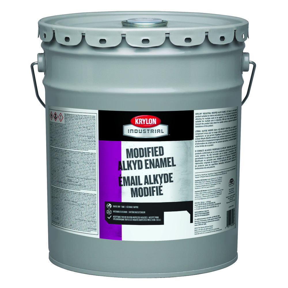 Krylon Industrial Modified Alkyd Enamel, White Base, 5 Gallon