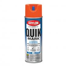 Krylon A03650004 - Krylon Industrial Quik-Mark Water-Based Inverted Marking Paint, Fluorescent Red/Orange, 17 oz.