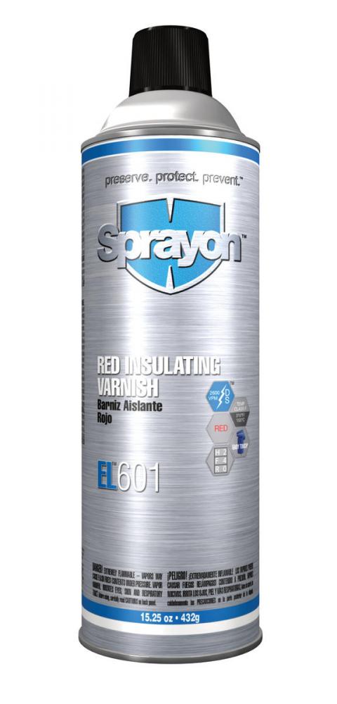 Sprayon EL601 Red Insulating Varnish, Red, 15.25 oz.