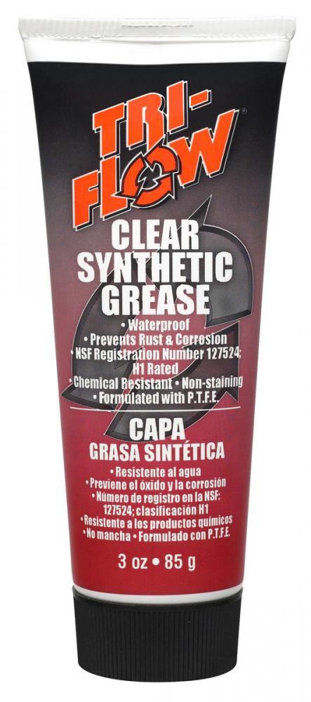 Tri-Flow Synthetic Grease, Clear, 3 oz.