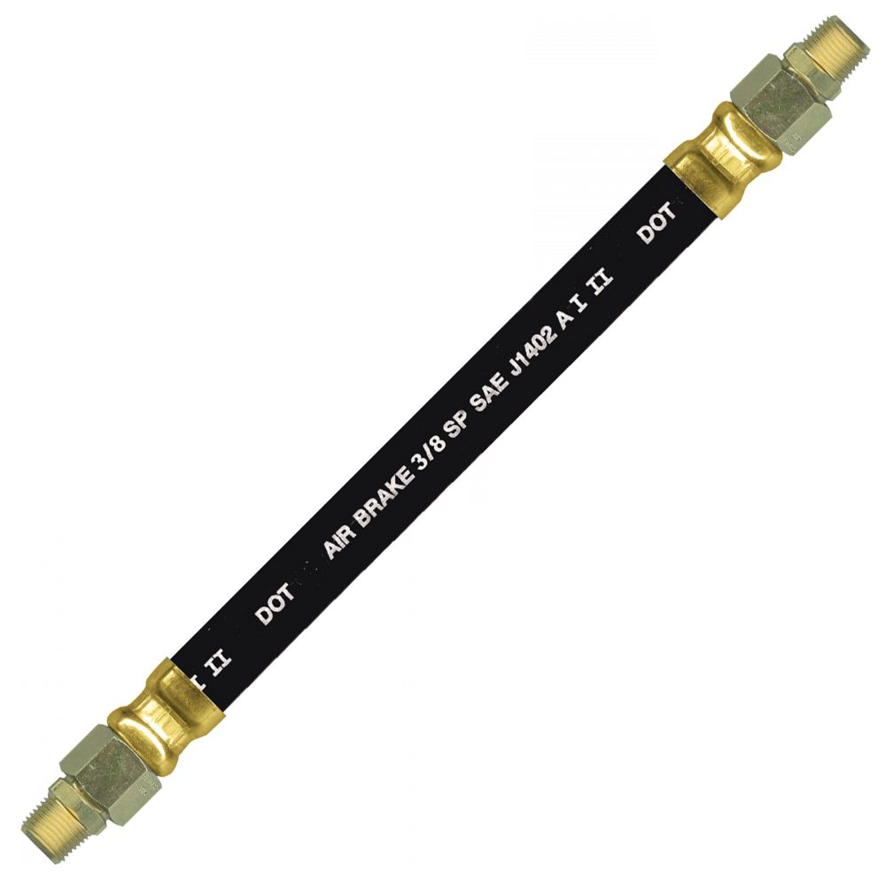 3/8 ID D.O.T. AIR BRAKE ASSY. 3/8 SW MALE PIPE X 3/8 SW MALE PIPE