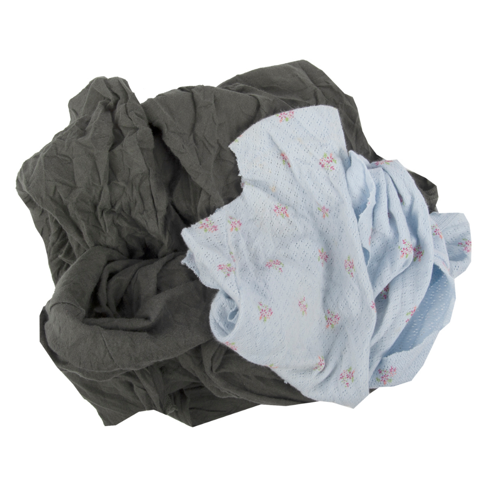 Recycled T-Shirt Cloth Rags 25lb Multicoloured