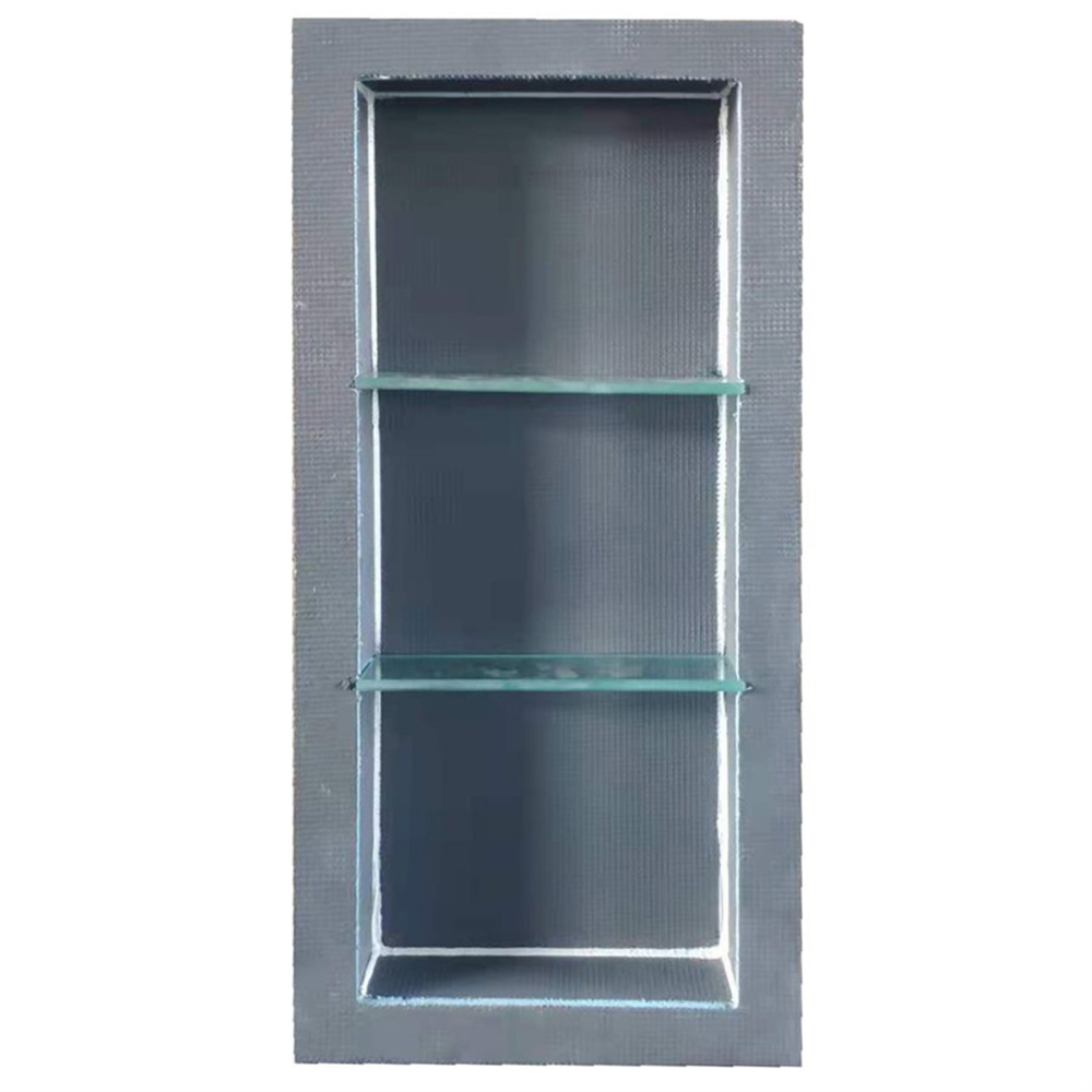 XPS Foam Shower Niche With 2-Glass Shelves 12in x 3.5in x 32in