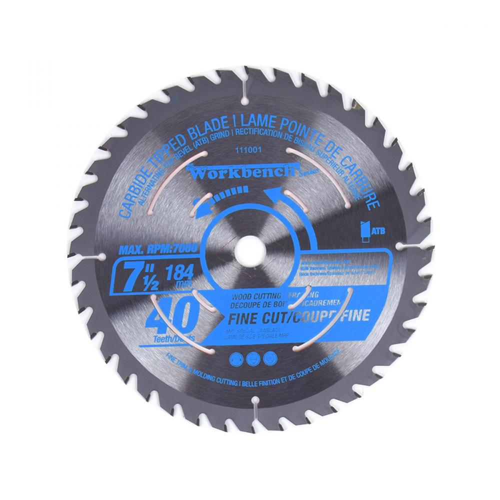 Saw Blade Fine Cut 7¼&#34; x 40T Pro Carded - Display