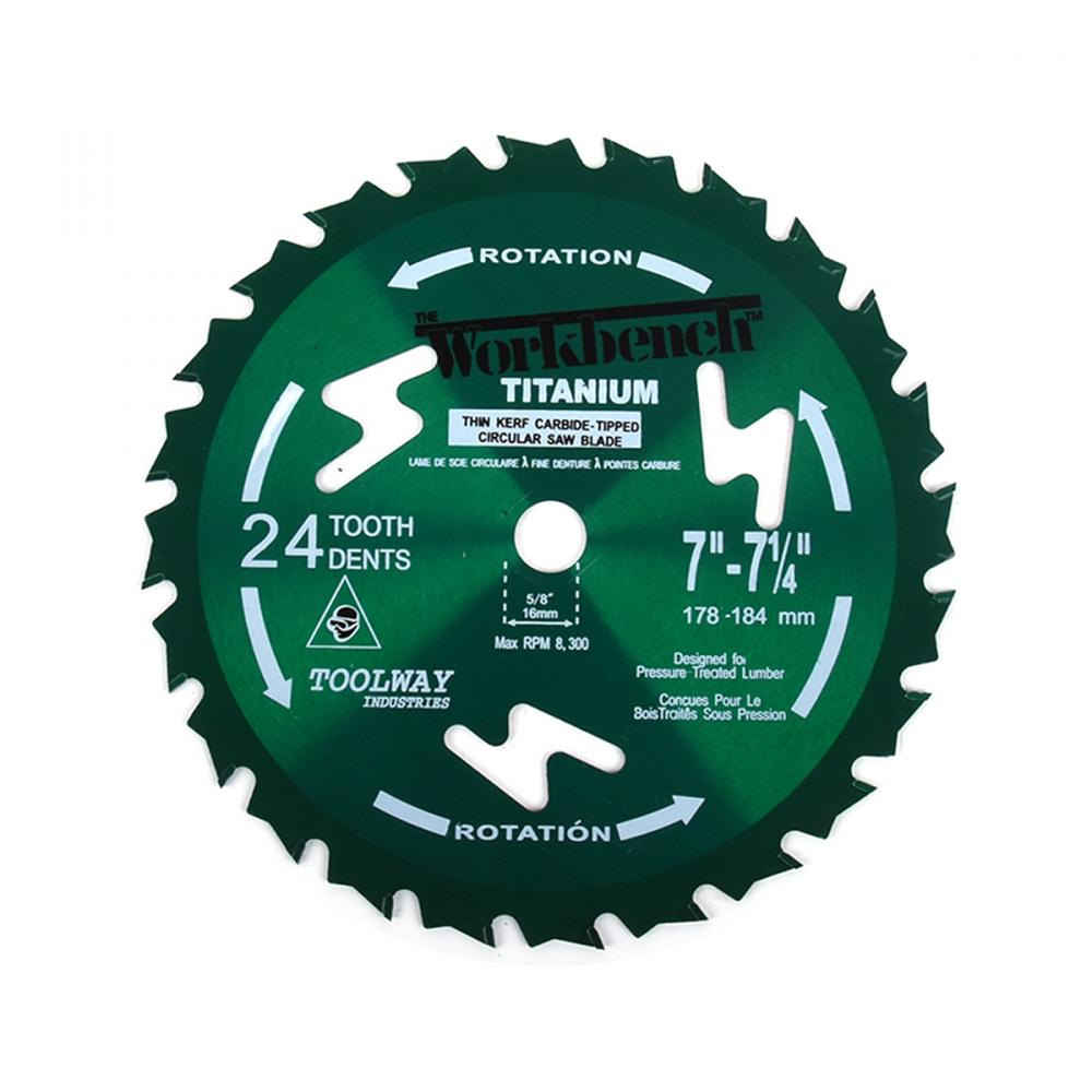 Saw Blade Silicon Coated Titanium 7in - 7¼&#34; (178-184mm) 24T 8300RPM