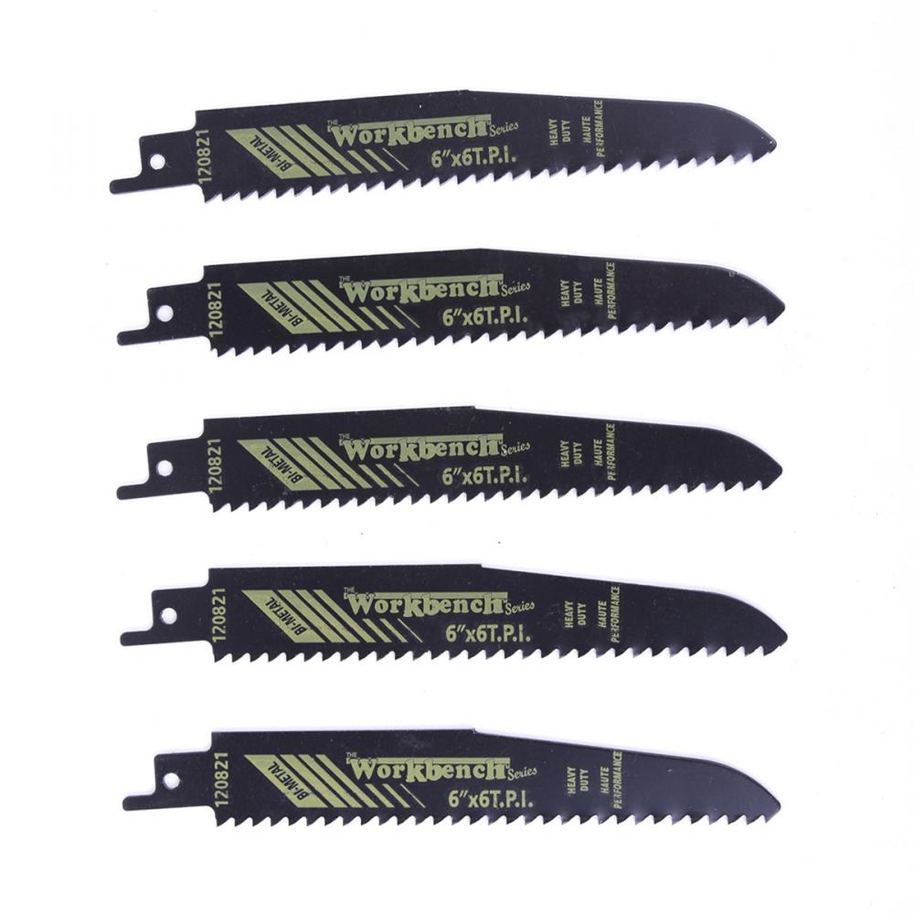 Reciprocating Saw Blade 6in x 22mm 6T Bi-Metal Super Heavy Duty 5/pk