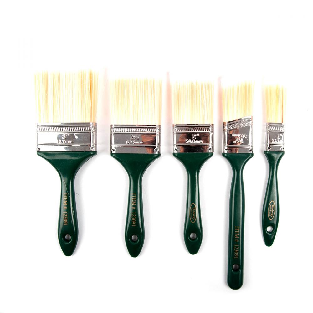 5PC Good Quality Nylon Polyester Paint Brushes Set (1, 1½&#34;, 2&#34;, 2½&#34;, 3&#34;)