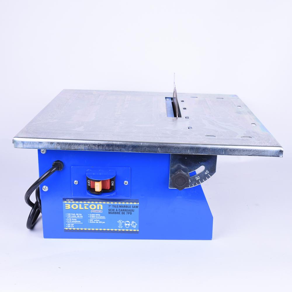 Tile Wet Saw Max 7in Blade Size 120V 3 ½A