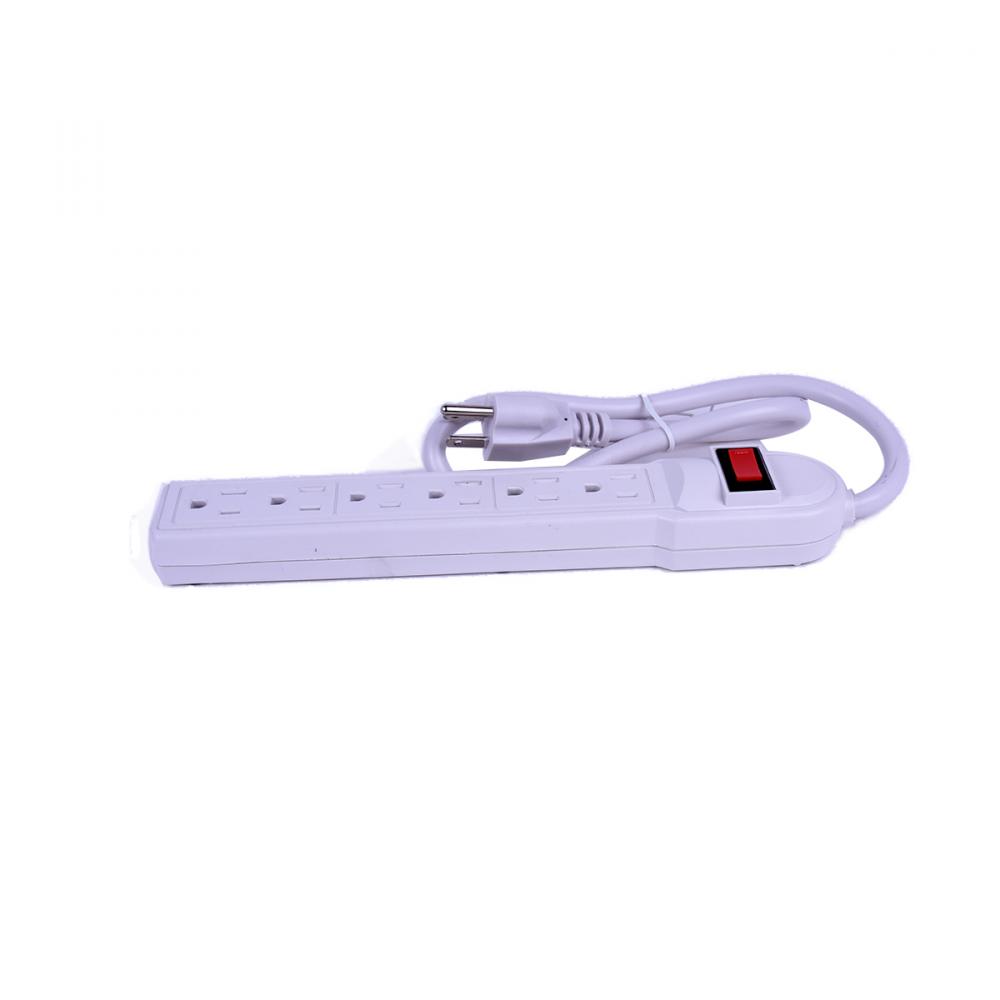 Power Bar 6 Outlet with Lighted On/Off 2ft