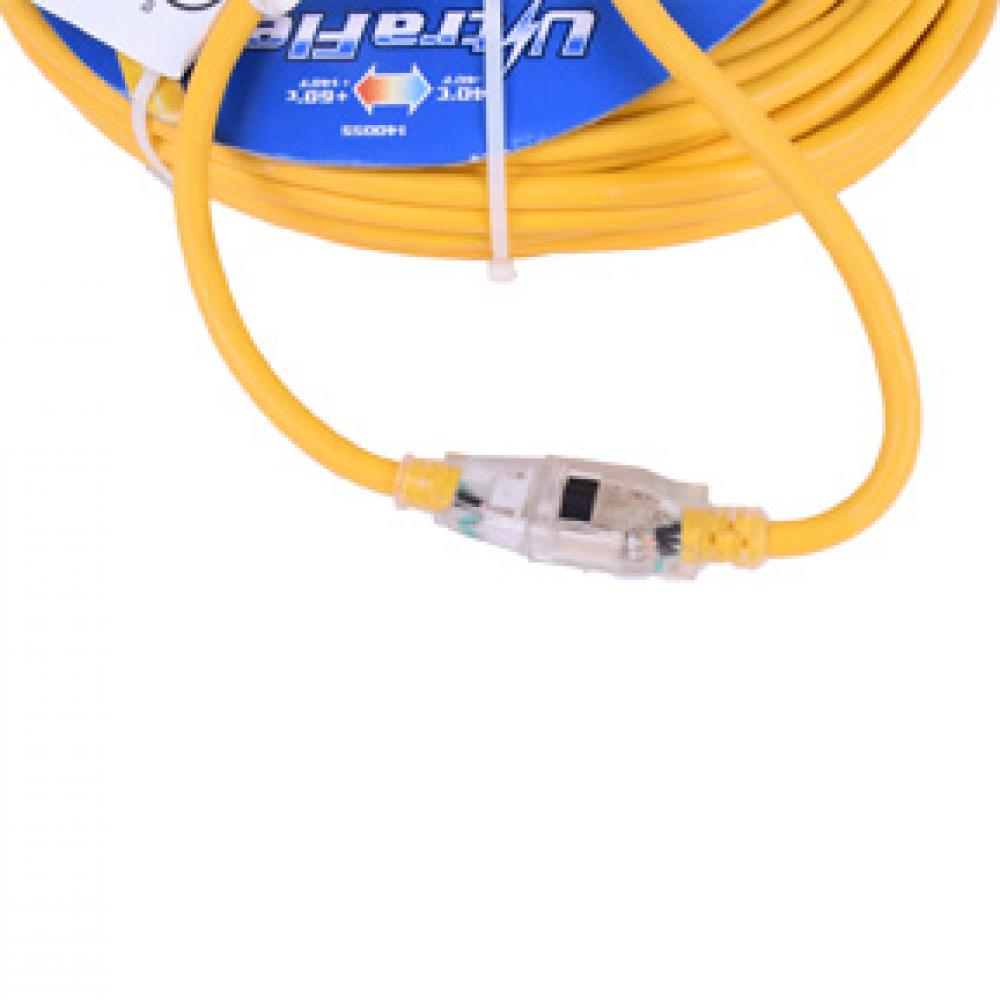 Extension Cord Outdoor SJTW 14/3 Single Tap Yellow 100ft