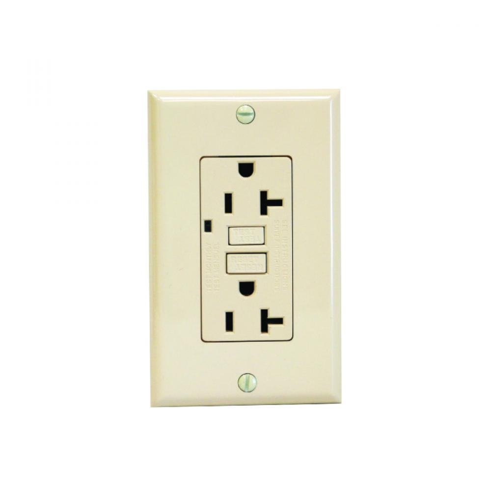 Decora 15-Amp GFCI Receptacle with Wall Plate White