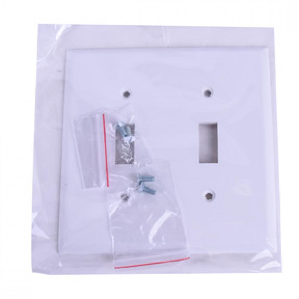 2 Gang Toggle switch plate White