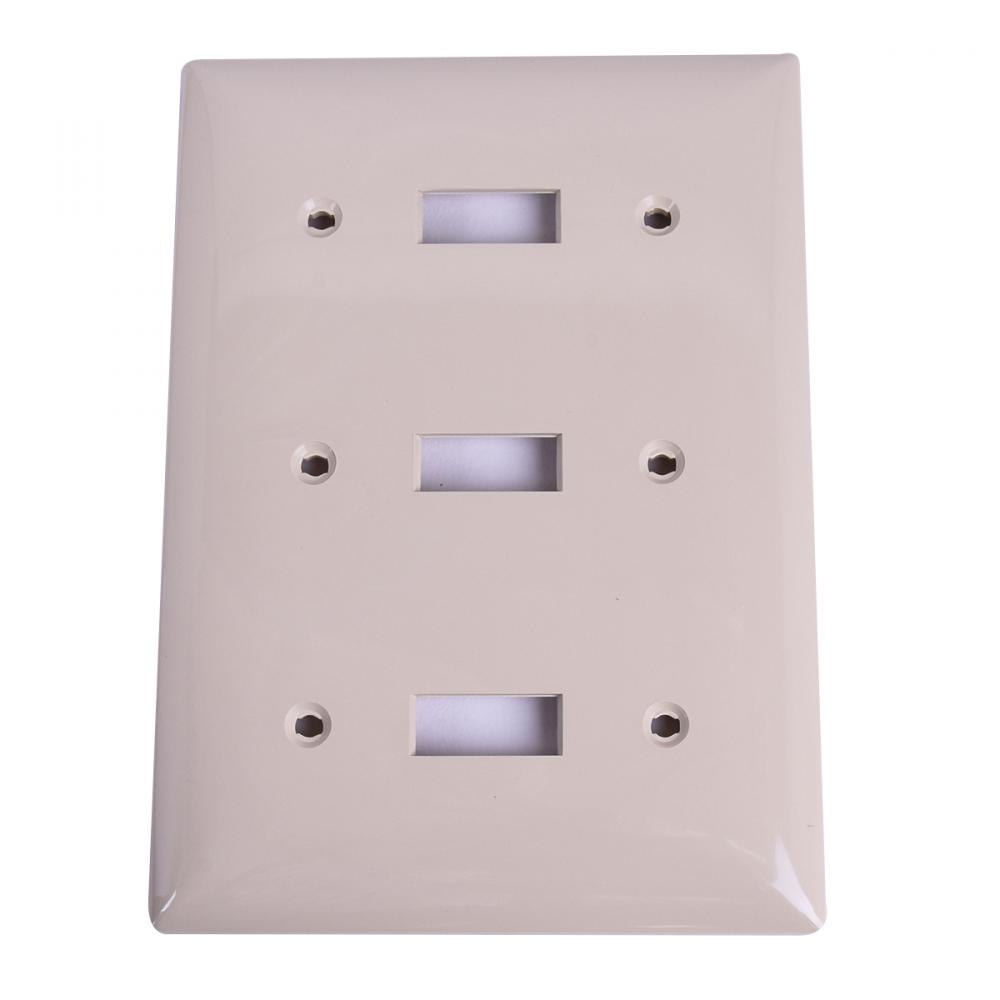 3-Gang Toggle Switch Plate  Ivory