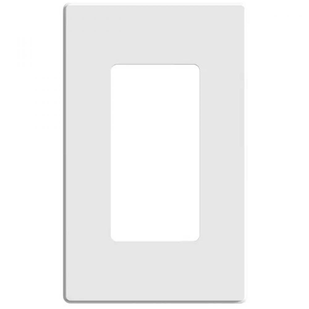 Decora 1-Gang Screwless Wall Plate Mid Size White