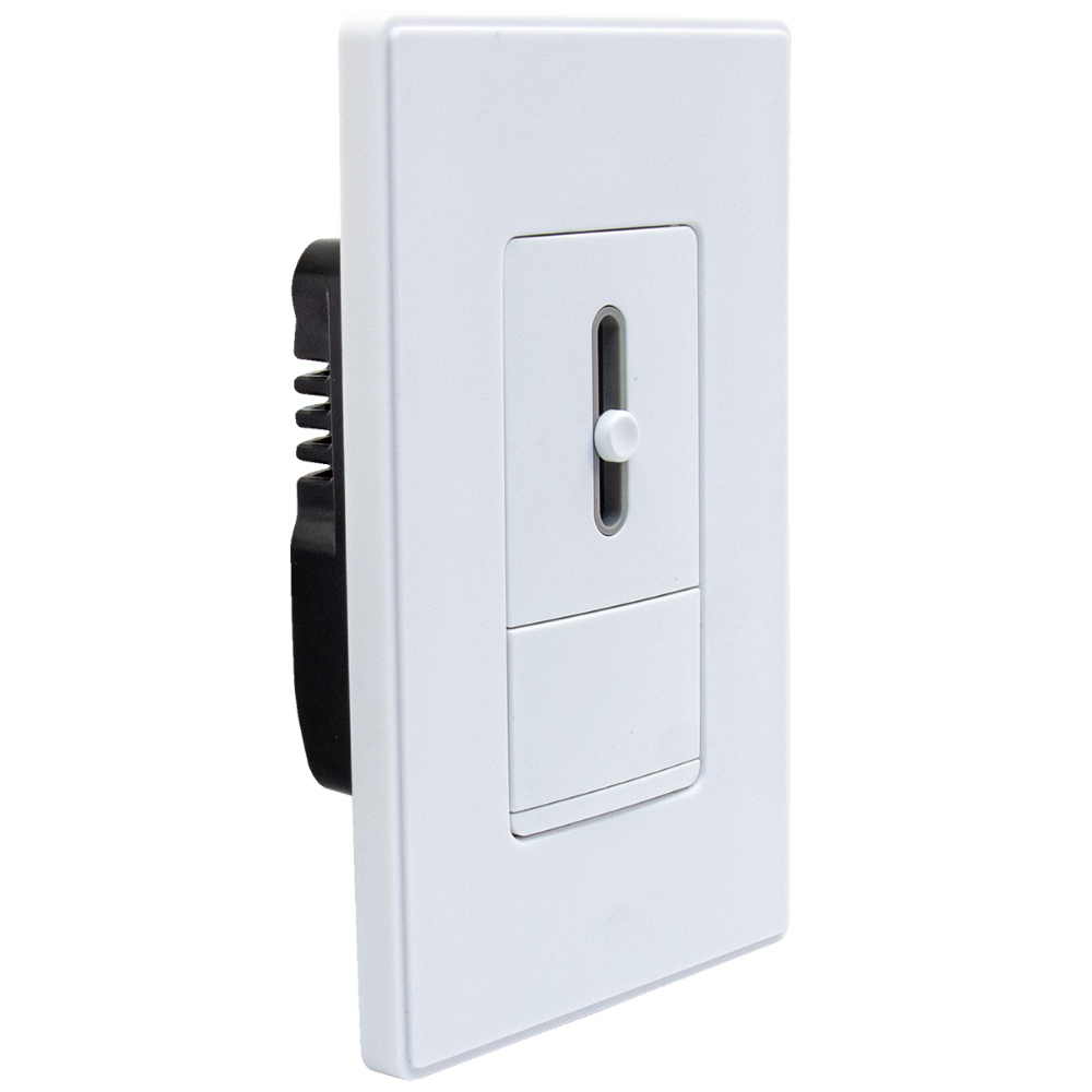 Decora 3-Way Slide Dimmer Switch with Screwless Wall Plate White