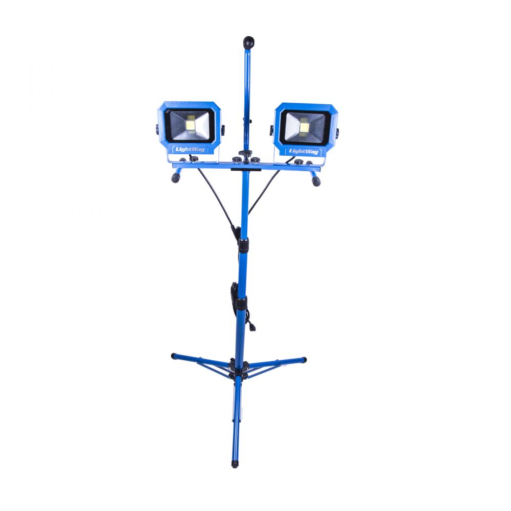 SMD LED Worklight Dual Head W/Tripod & Stand 2x 32W 6000lm