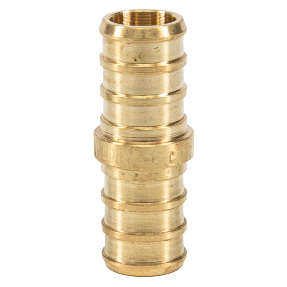 24PK Brass Pex Coupling Barb To Barb ¾in Barb Lead Free