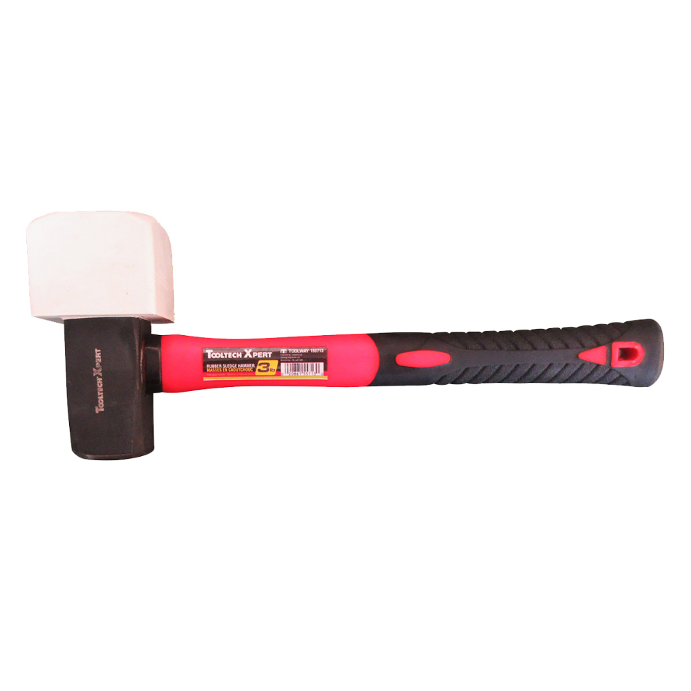 3LB White Rubber Mallet-Sledge FG Handle