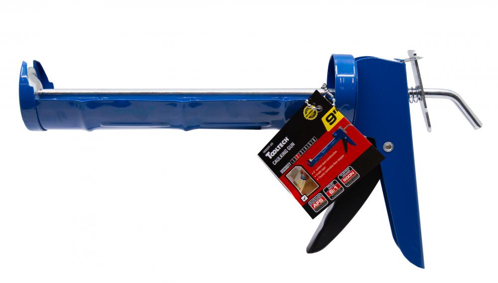 Cradle-Style Caulking Gun with Auto Flow Stop 9&#34; Blue