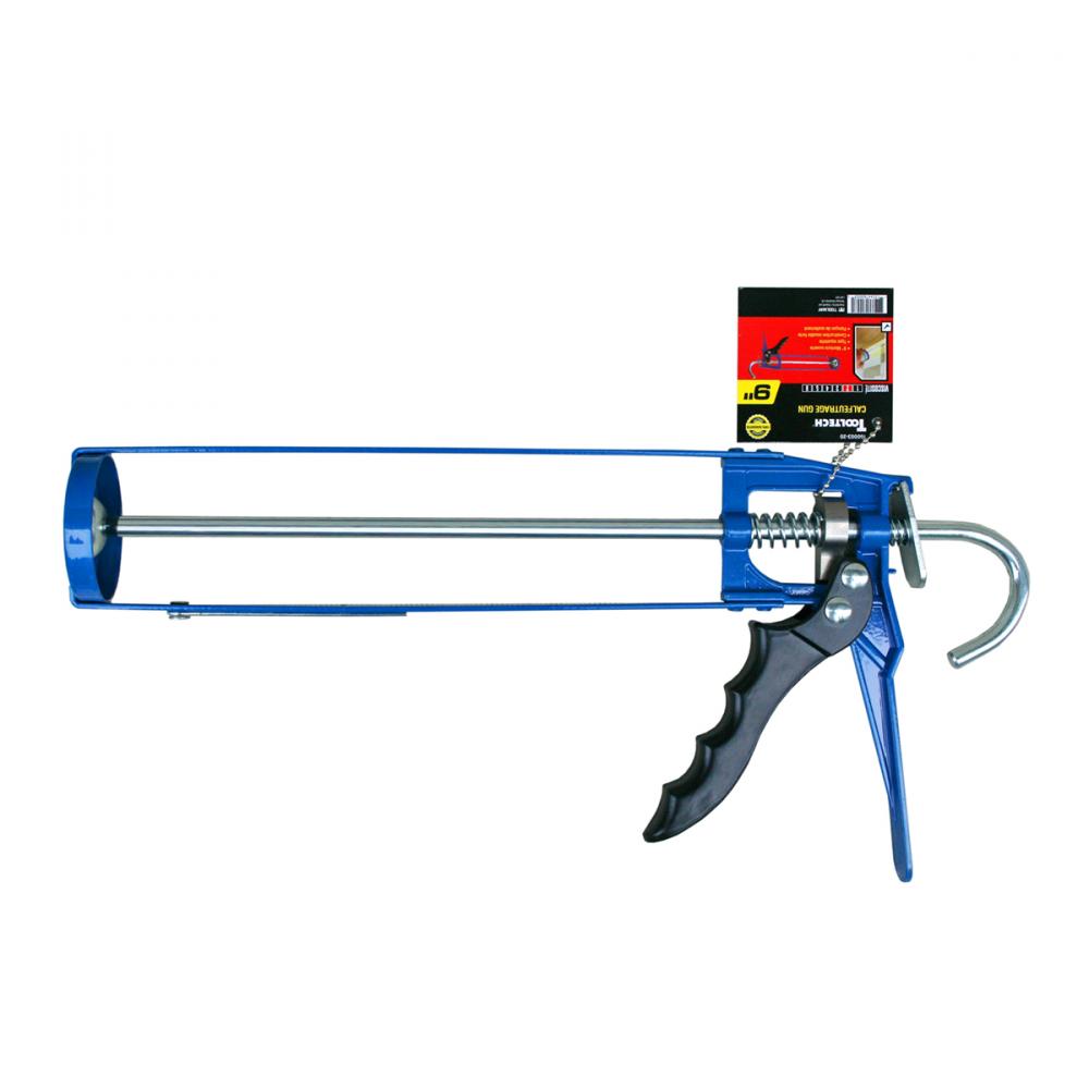 Skeleton-Style Caulking Gun with Auto Flow Stop 9&#34; Blue