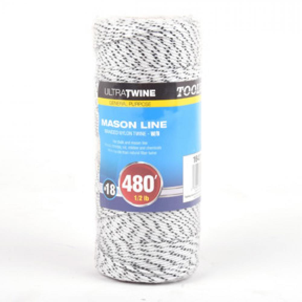 Braided Nylon Mason Line #18 1/2lb 480ft White/Black