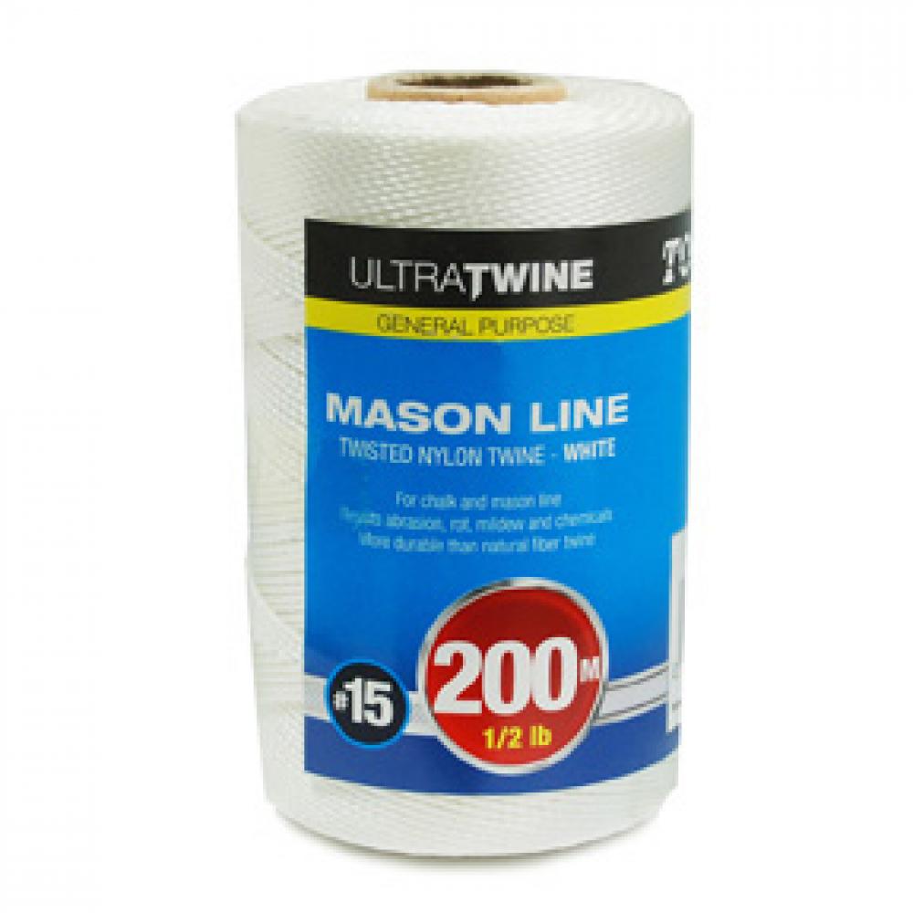 Braided Nylon Mason Line #18 1/2lb 200m/656ft White