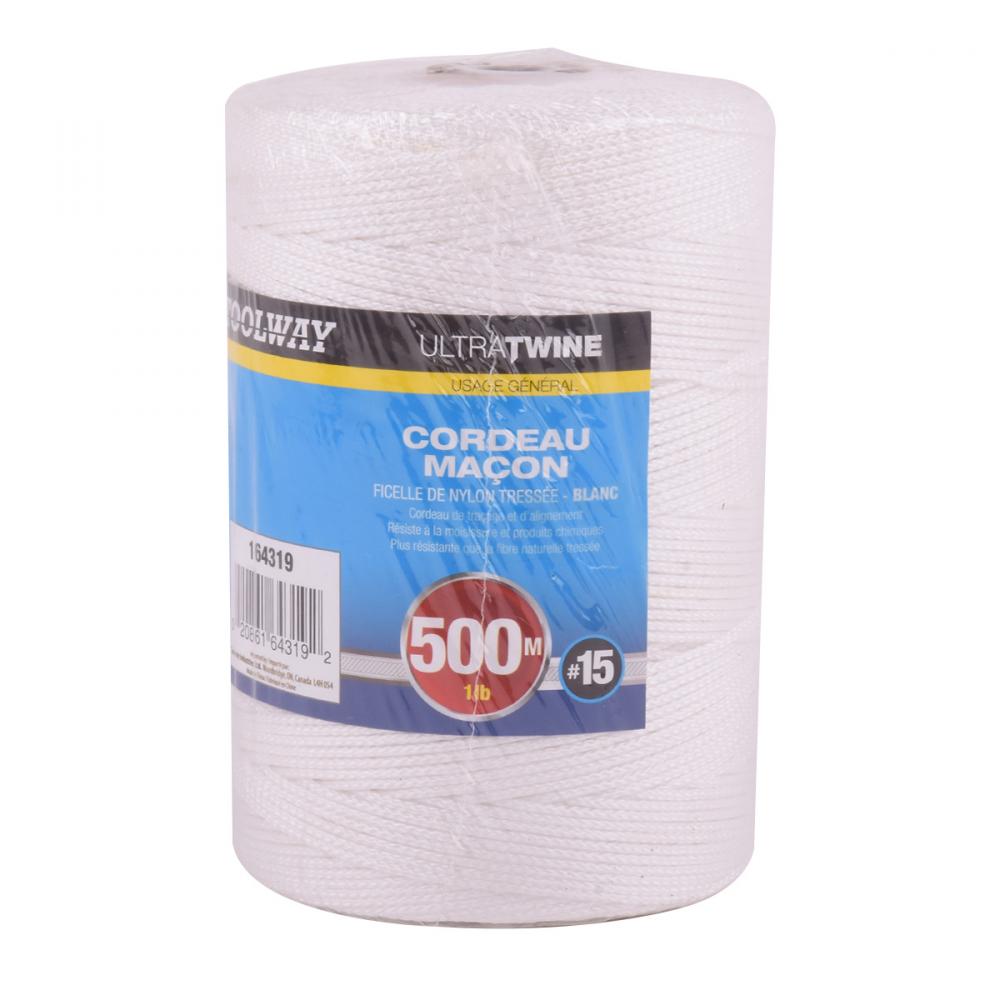 Braided Nylon Mason Line#18 1lb 500m/1640ft White