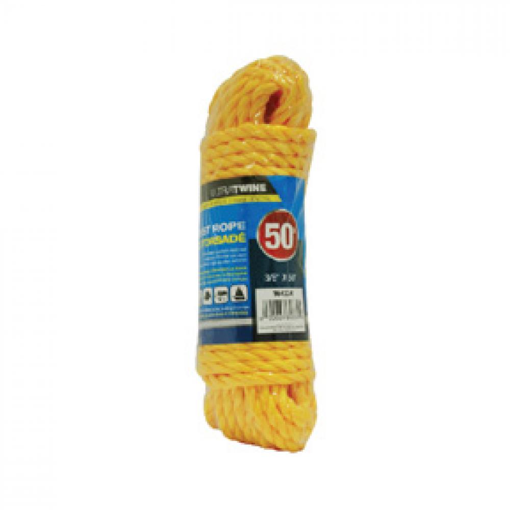 Poly Twist Rope Yellow 3/8in x 50ft