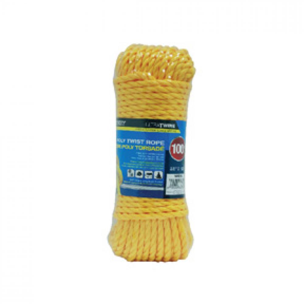 Poly Twist Rope Yellow 3/8in x 100ft