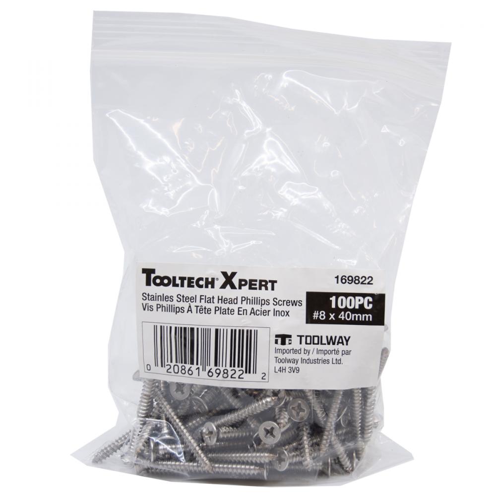 100PC Stainless Steel Screws for XPS Foam Board #8 x 40mm